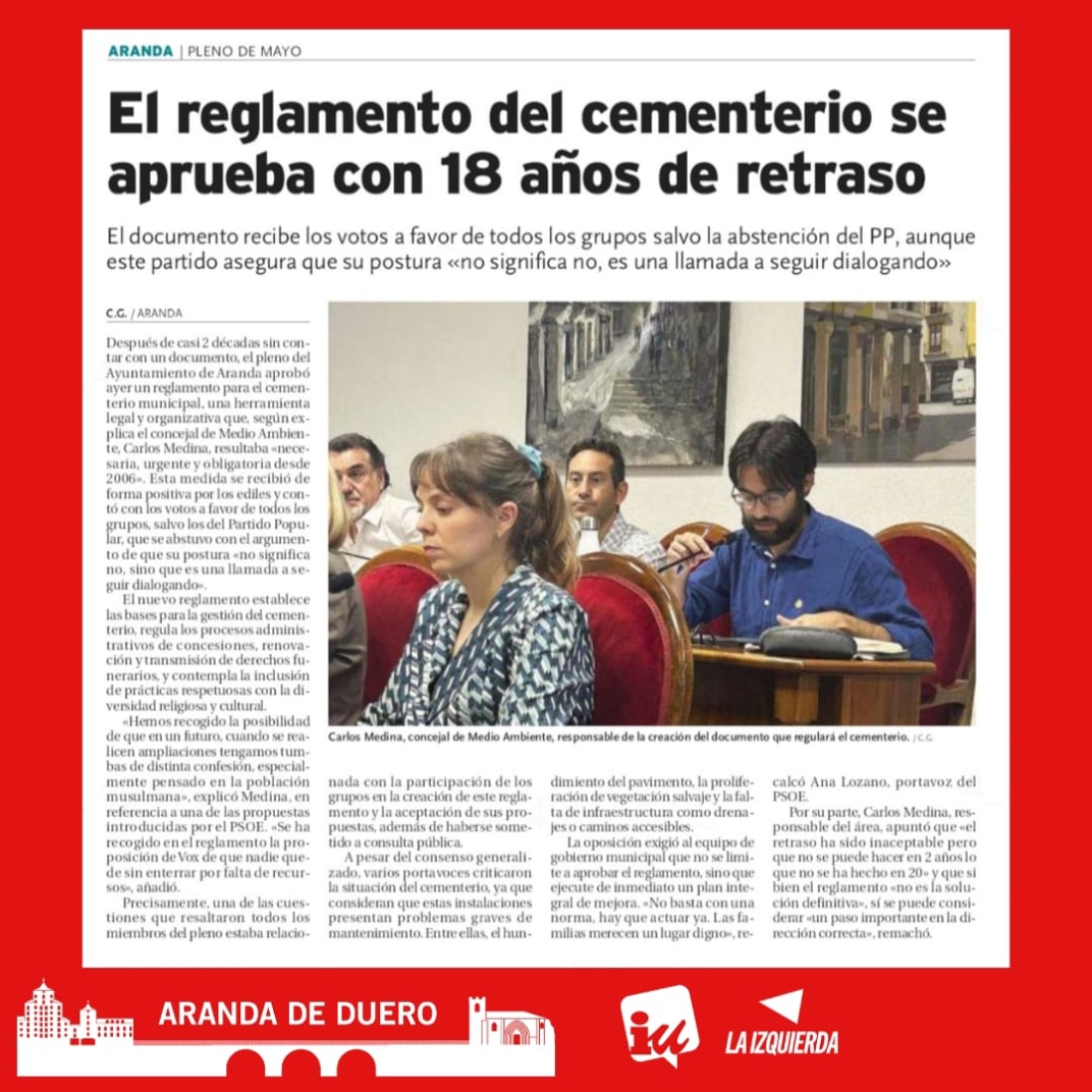 EL REGLAMENTO DEL CEMENTERIO SE APRUEBA CON 18 AÑOS DE RETRASO