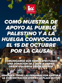 COMO MUESTRA AL PUEBLO PALESTINO