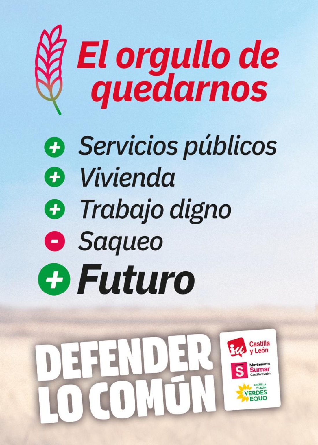 Estas elecciones autonómicas defiende lo común, defiende la Ribera del Duero, y vota Izquierda Unida