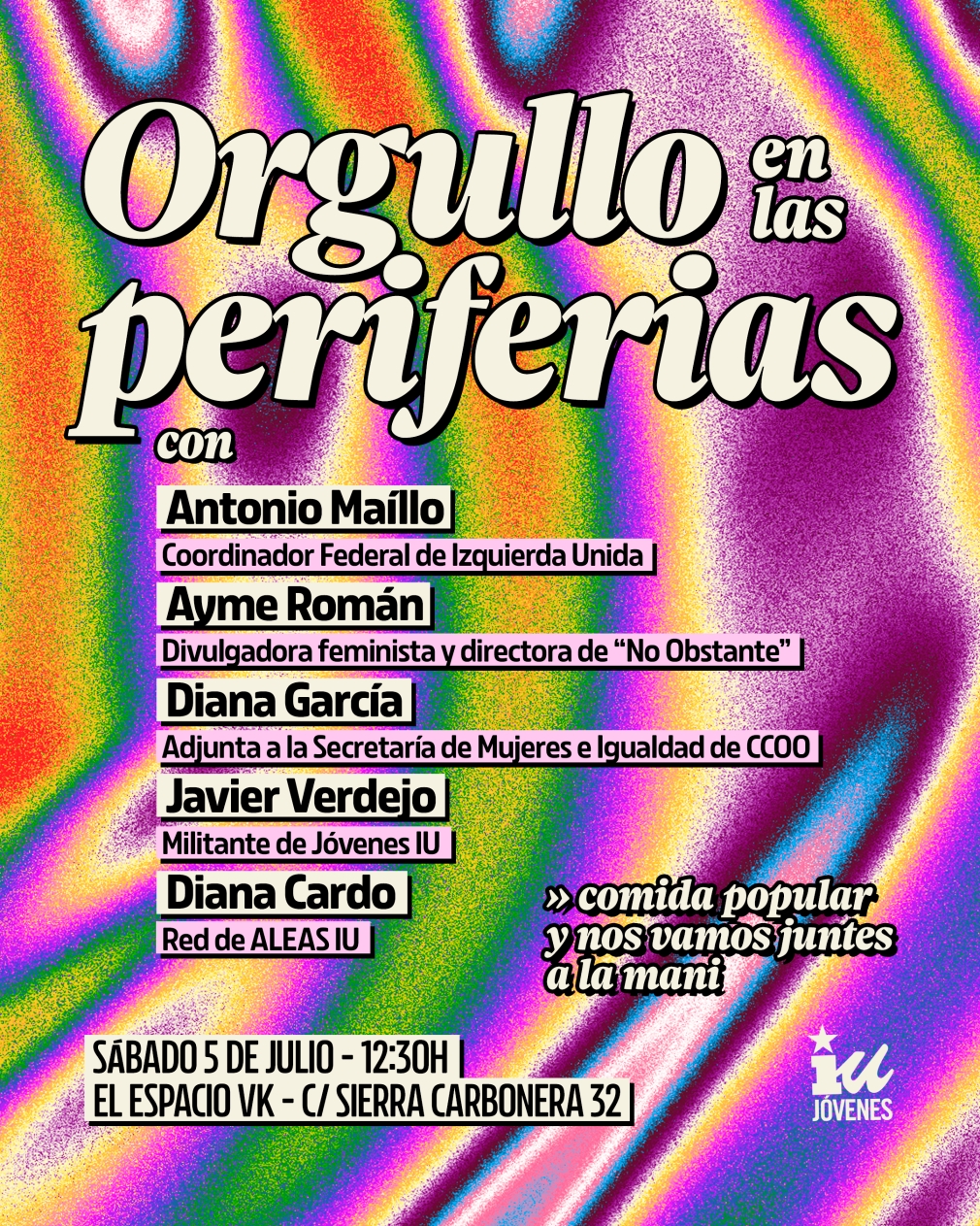 Ven con IU al Orgullo: memoria, lucha y justicia