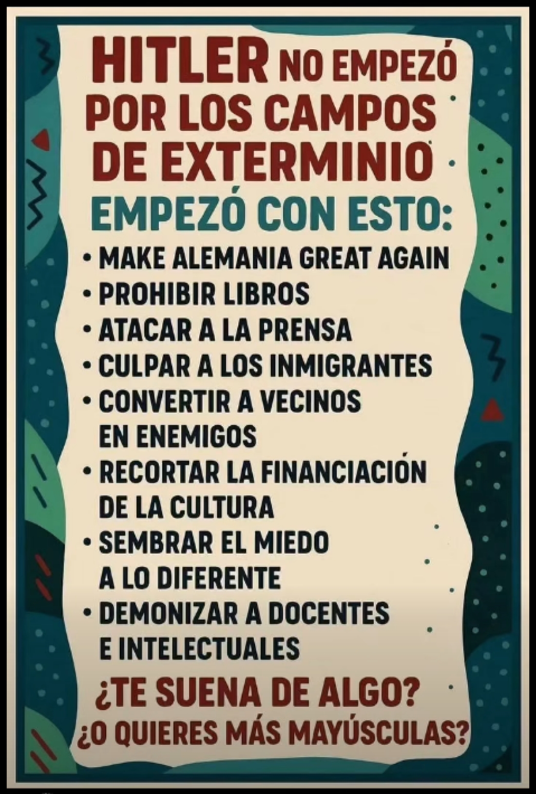 TODO EMPEZÓ CON ESTAS MEDIDAS CONTRA EL PUEBLO