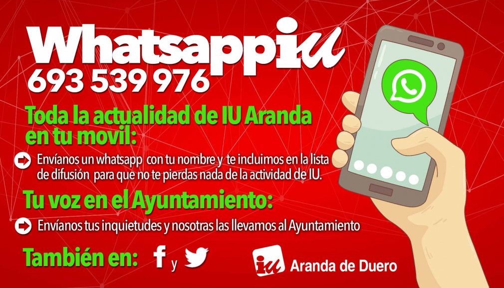 IU habilita un número de Whatsapp para comunicarse con la ciudadanía.